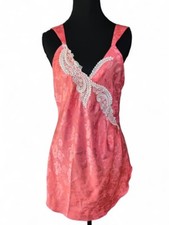 Vintage Victoria's Secret Gold Label Slip Dress Coral Floral