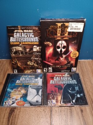 Star Wars PC Windows Game Lot Knights Old Republic 2 Galactic Battlegrounds Ex