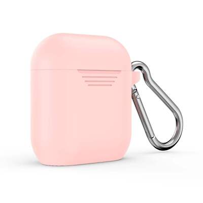 Protective Universal Case Cover w/ strap Compatible with Airpods  Pink