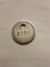 1 Vintage Aluminum Coin Medal Medallion Token Fob Tag Chip Civil War Hard Times!