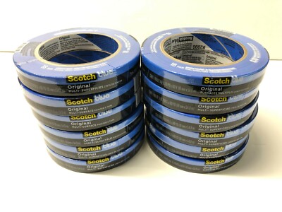(12) Scotch Blue Multi-Surface Painter's Tape 18mm x 54.8m, .70'' x 60yd #2090 