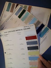 1959 Chrysler & Imperial DuPont car auto Paint Chips set