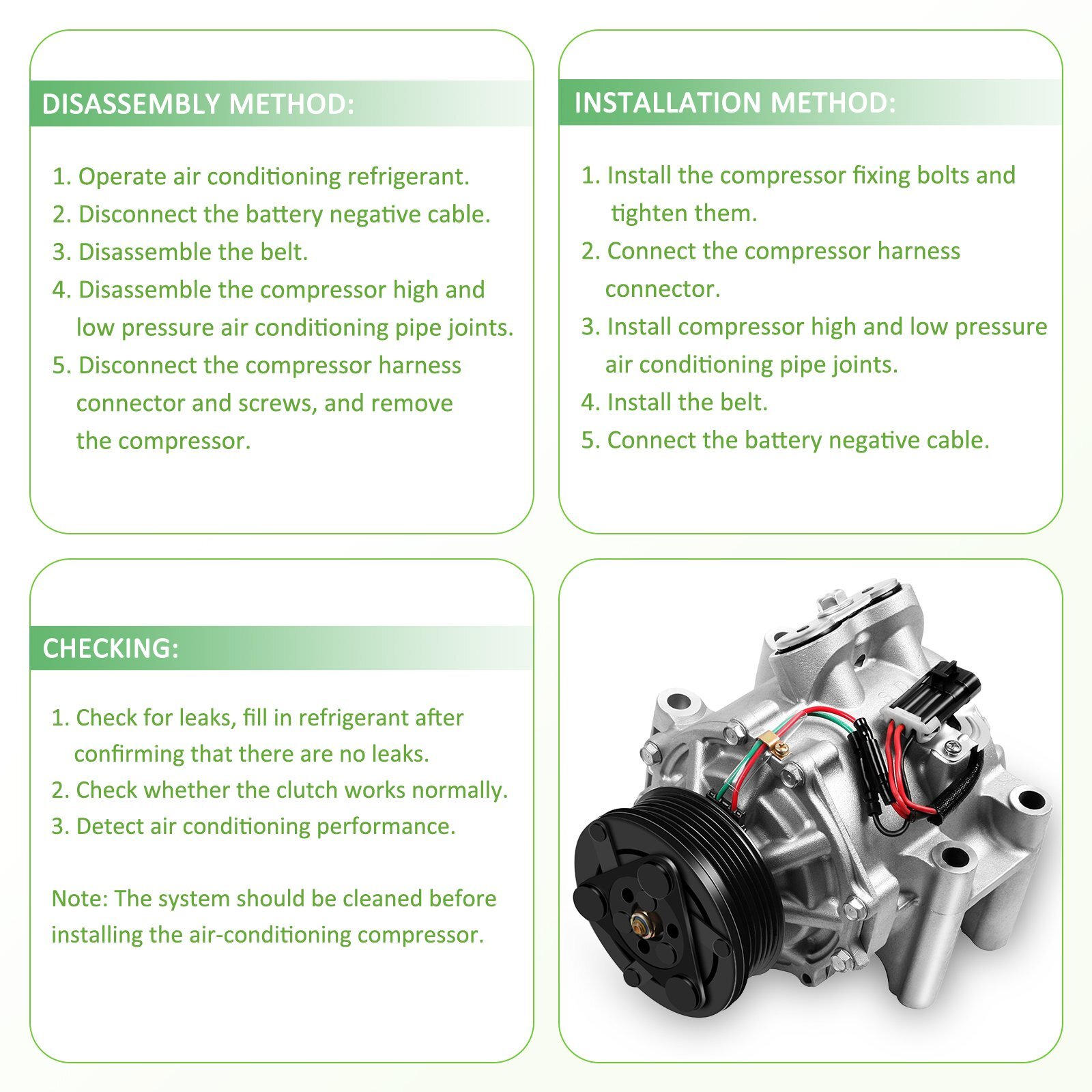 AC A/C Compressor For 20032009 Chevrolet Trailblazer GMC Envoy 4.2L CO