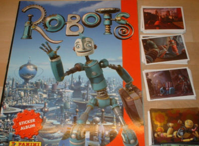 Robots Album Leeralbum + Komplettset Von Abzehbilder W / Cards Holo PANINI 2005