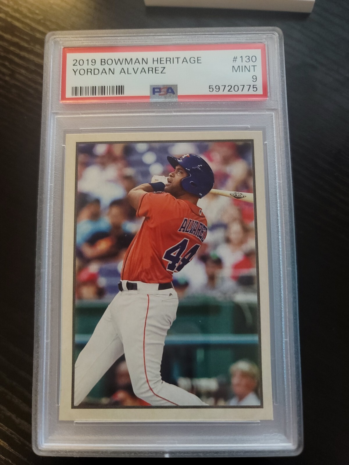 2019 Bowman Heritage Prospects Yordan Alvarez #53P-130 PSA 9 MINT