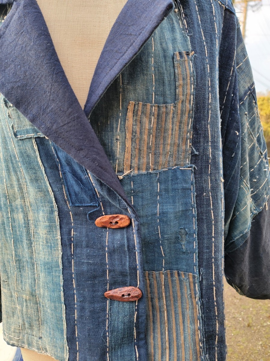 ジャケット・アウター Japan vintage wool coat military boro Antique Japanese Boro Denim Work Jacket - Etsy