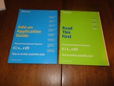 Sony CLIE personal entertainment organizer lot of 2 books manuals 2002