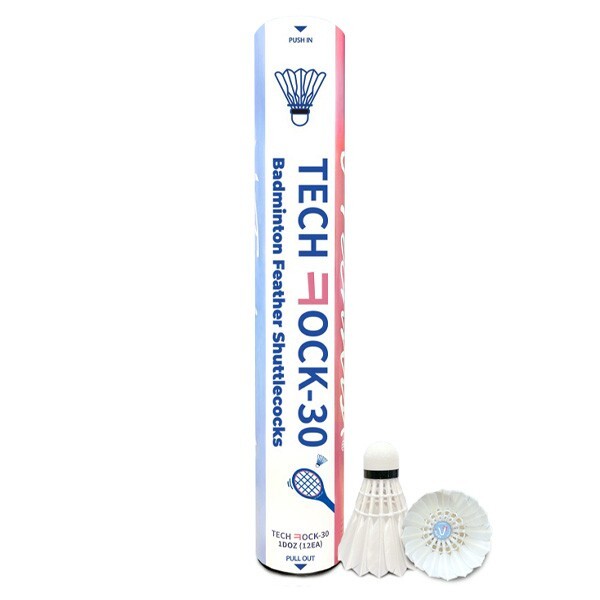 Волан для бадминтона Technist, 12 шт., Ракетка, белый, NWT TECHCOCK-30