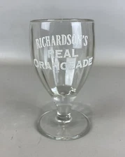 Vintage "RICHARDSON'S" Real Orangeade Soda Fountain Drinking Glass Goblet