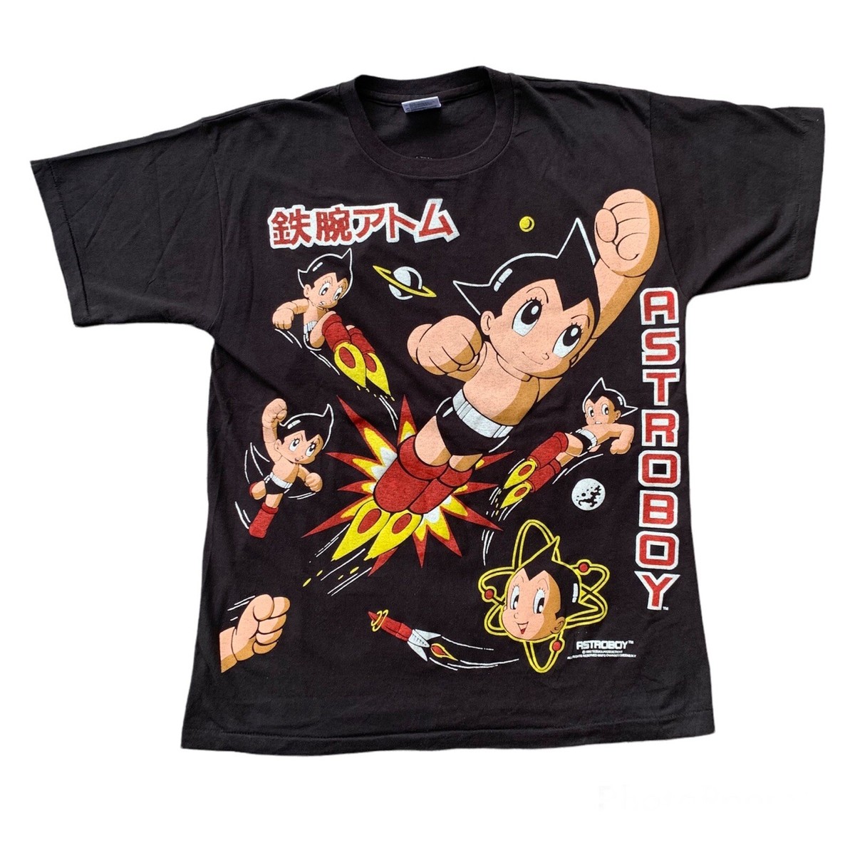 鉄腕アトム　Tシャツ　astro boy 90s dead stock 90s 【Astro Boy】All over design T-shirts デッドストック タグ付き