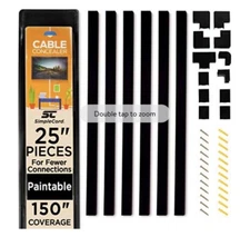 Cable Cord Concealer Home Office Black Raceway Kit Home Office Organizer Cords
