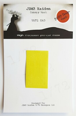 J2M3 Raiden Canopy Mask für 1/72 Hasegawa Bausätze - DEAD Design Models 72043