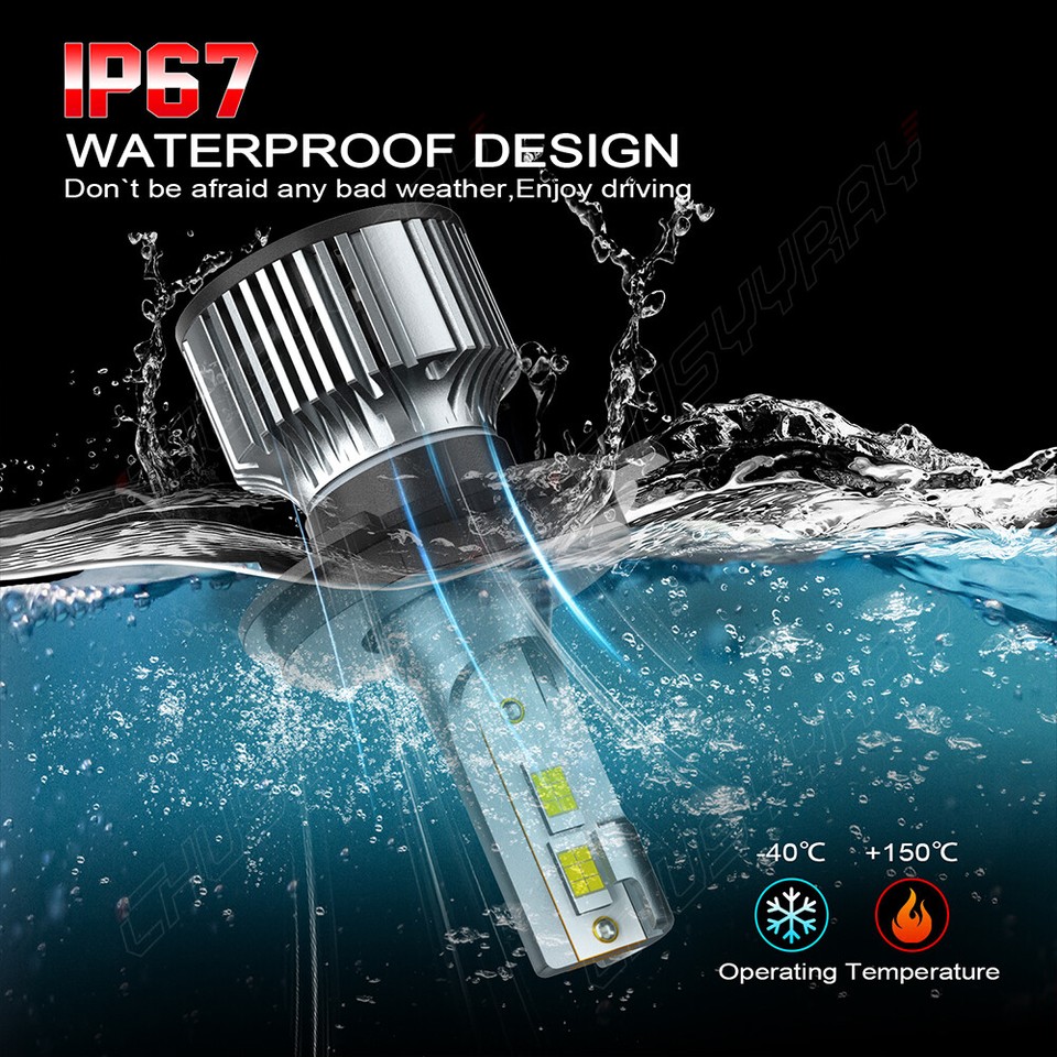 For 19671972 Chevy C10 2pc 7 inch LED Headlights Round DOT Approved Hi