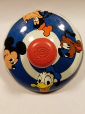 Vintage Lithograph Spinning Toy Top Mickey Goofy Dnald And Pluto