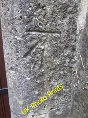 Foto 6x4 Ordnance Survey Schnittmarke Bedwas diese OS Schnittmarke kann gefunden werden o c2015