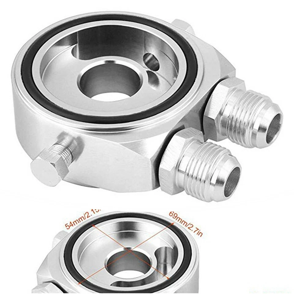 Filtro de aceite M20 X 1,5 enfriador de presión de temperatura placa sándwich adaptador sensor aluminio Foto 4 de 4