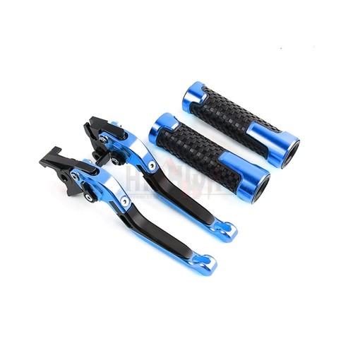 Motorcycle Handle Grips & Foldable Brake Clutch Lever for SUZUKI SV1000S 03-07 - Picture 8 of 11