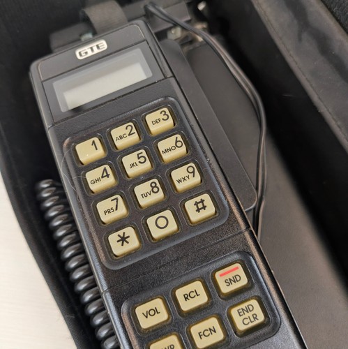 Vintage GTE SCN2744A sac téléphone portable voiture téléphone FONCTIONNE FABRIQUÉ AUX ÉTATS-UNIS - Photo 10 sur 13