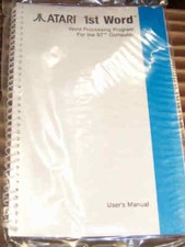 Atari FIRST WORD OWNERS MANUAL FOR NEW MINT ORIGINAL