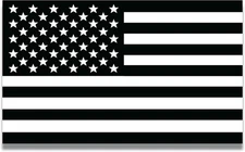 Magnet Me Up Black and White American Flag Car 5x8 Inches, B&w 
