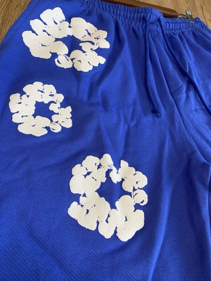 Denim Tears The Cotton Wreath Shorts Blue Size X-Large AUTHENTIC