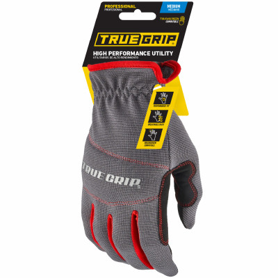 High-Performance Work Gloves, Black & Red, Medium 90081-23