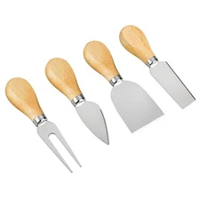 YXChome 4 Cheese Knives Set - Cheese Knife,Cheese Fork,Cheese Slicer,Butter K...