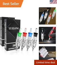 40PCS Tattoo Needles Cartridges - Sterilized  Efficient Round Liners