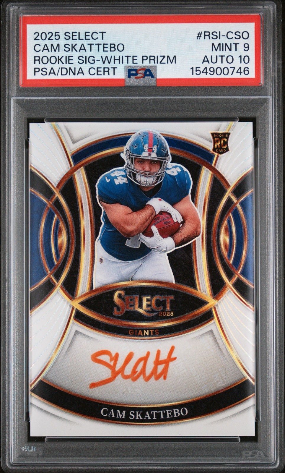 Cam Skattebo Panini Select Rookie Signatures #RSICSO White