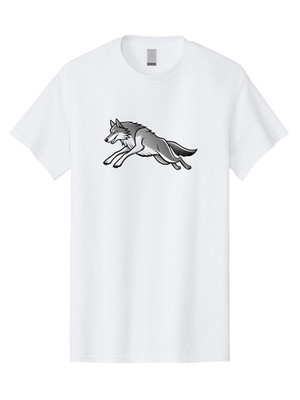 Running-Wolf Mens Graphic Tee, 100% Cotton, Casual Summer Wear