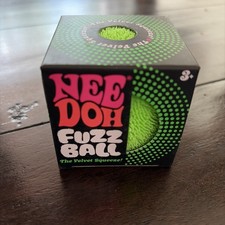 Schylling NEEDOH Fuzzball Green Edition Factory Sealed Velvet Squeeze New Sealed