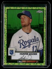 Hunter Dozier 67/99 2021 Topps Chrome Platinum Anniversary Green/Yellow 70th