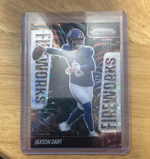  2025 Prizm Fireworks No Huddle Disco  # 6 Jaxson Dart Rookie New York Giants