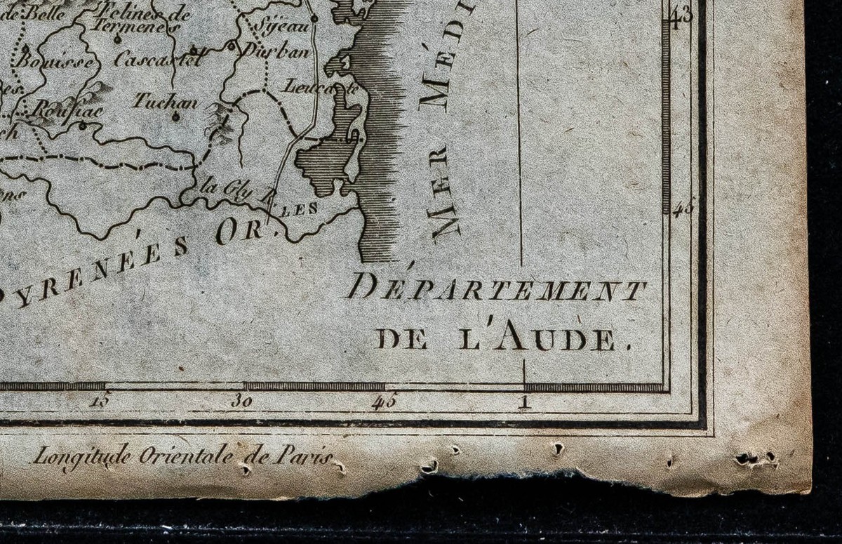 Carte ancienne du département de l'Aveyron
