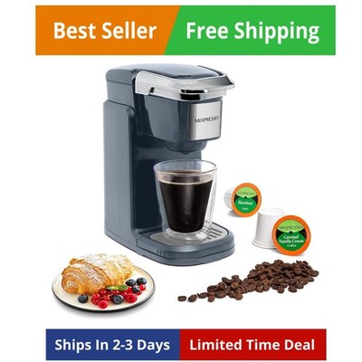 Single Cup Coffee Brewer - Quick Brew, One Touch Function, 12oz One Cup Grey ...