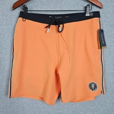Roark The Chiller 17" Boardshorts Men's Size 32 Orange Recycled Fabric 6" inseam