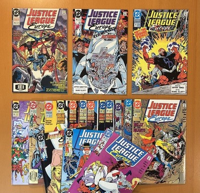 Justice League Europe x 34 between #15 & 68 + 2 Anns DC 1990 (AF182) 36 x comics