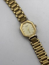 Citizen Womens Quartz Watch 3220-K02805 Gold Tone Bracelet Band Case New Battery