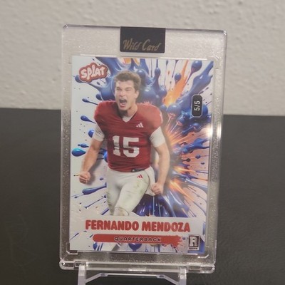 Wild Card Splat Fernando Mendoza 2026 Football Serial Numbered 5/5 SMB-B0a3-FM10