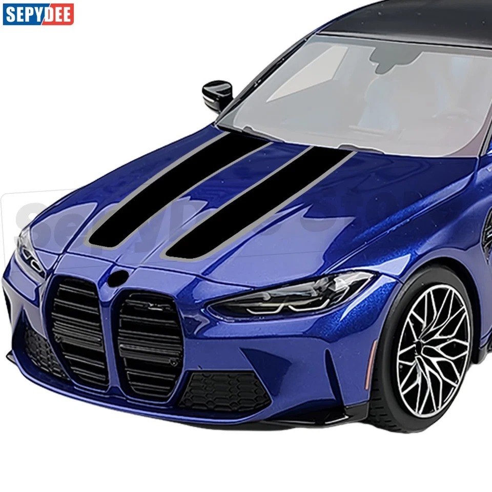 Pegatina rayas capó capó coche para BMW M3 G80 CS 2021 G81 Touring 2021-2024 Foto 4 de 4