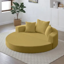 Convertible Sofa Couch Bed,multi-functional,circular Bed, Adjustable Futon Sofa