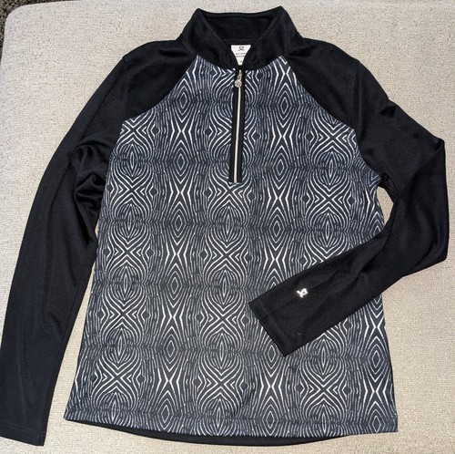 DAILY SPORTS Golf Women's Long Sleeve 1/4 Zip Shirt Top  Medium born In Sweden 