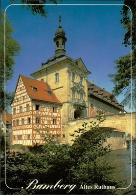 Bamberg Altes Rathaus Postcard Lippert Germany Vintage Unposted Nice