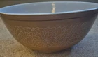 VTG Pyrex Woodland Tan Mixing Bowl #404 4 Quart Brown USA