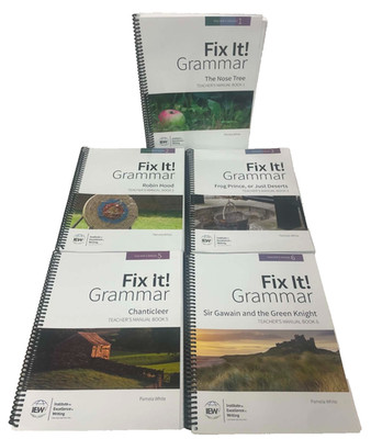 IEW Fix It Grammar Teacher Manual Lot Books 1 2 3 5 6 Homeschool Curriculum