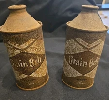 Two Grain Belt Cone Top Beer Cans