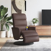 Massagesessel Mit FußTeil Kunstleder Braun Relaxsessel Elektrisch