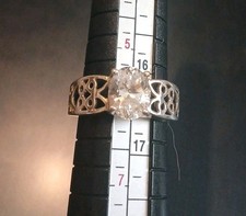 WEDDING ENGAGEMENT 925 STERLING SILVER ART DECO STYLE CZ FILIGREE RING Sz 6