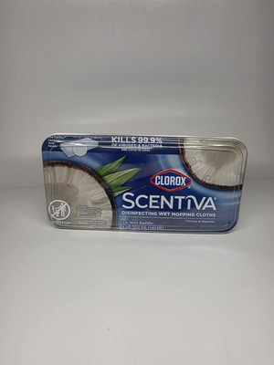 Clorox Scentiva Disinfecting Wet Mopping Cloths Pacific Breeze & Coconut 24 Ct