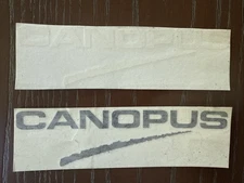 Canopus Bass Drum Head Logo -White and Black
